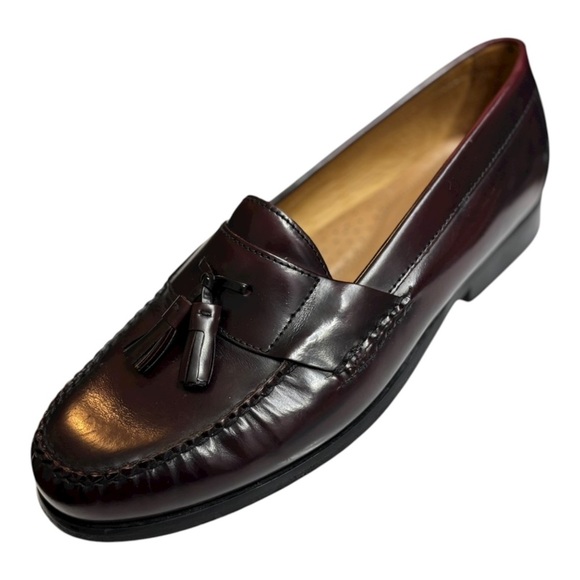 Johnston & Murphy Hayes Tassel Loafers Burgundy Leather Loafers Mens Size 10 W main image 6